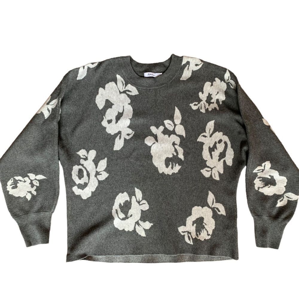 Reitmans: Jacquard Knit Floral 🥀 Cropped Sweater